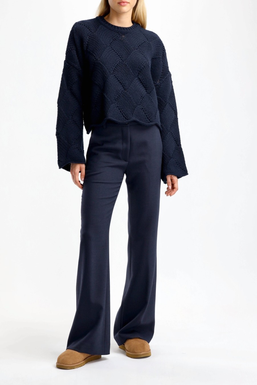 Vetements JW Anderson | Pull Weave En Marine Fonce