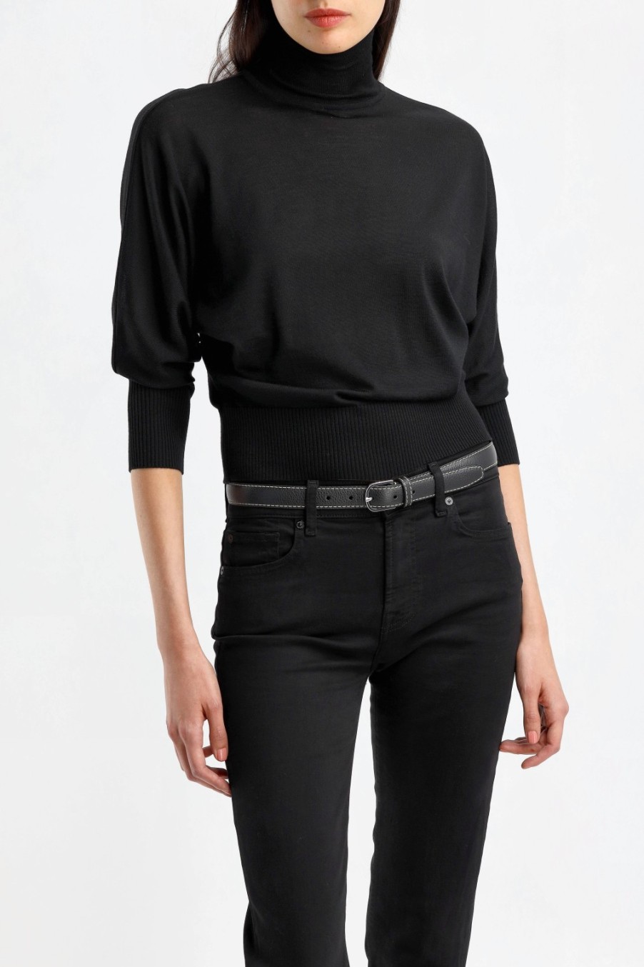 Vetements Max Mara | Pull A Col Roule Talea En Noir