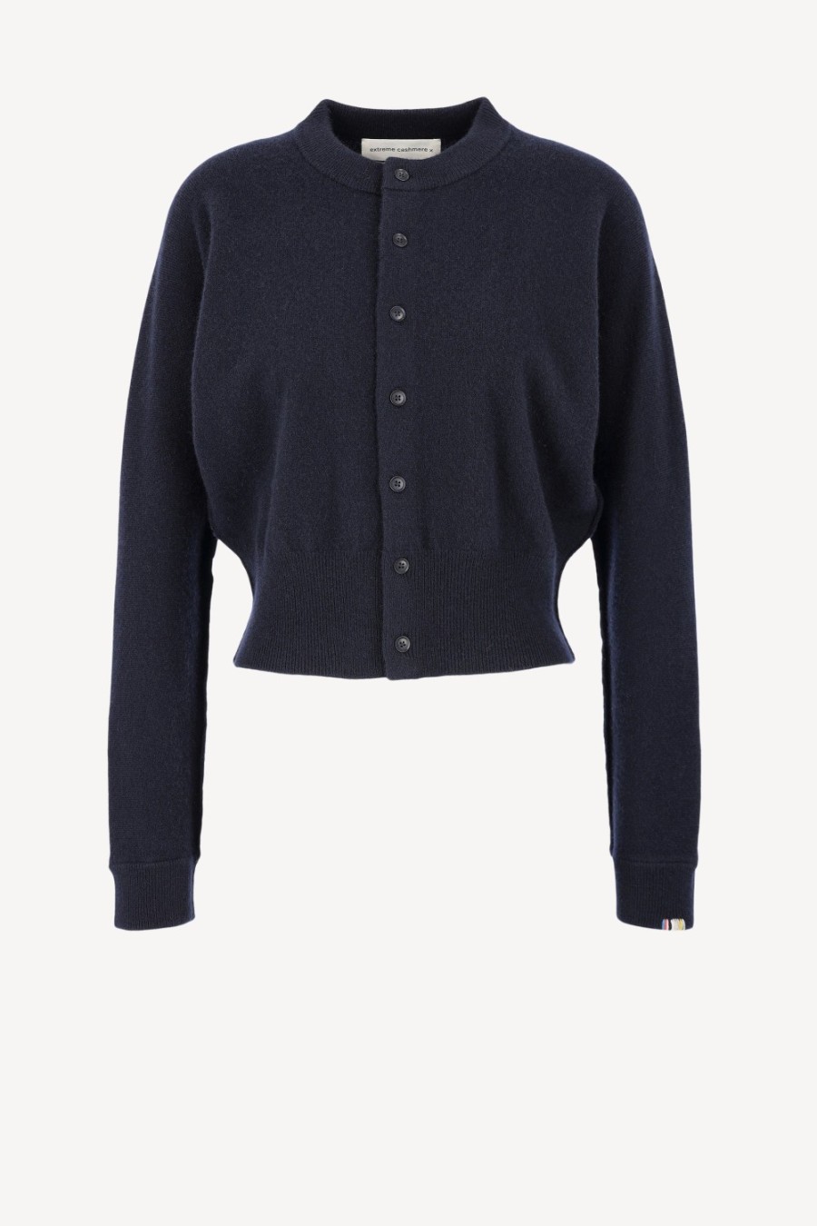 Vetements Extreme Cashmere | Cardigan Blouson N° 257 En Bleu Marine
