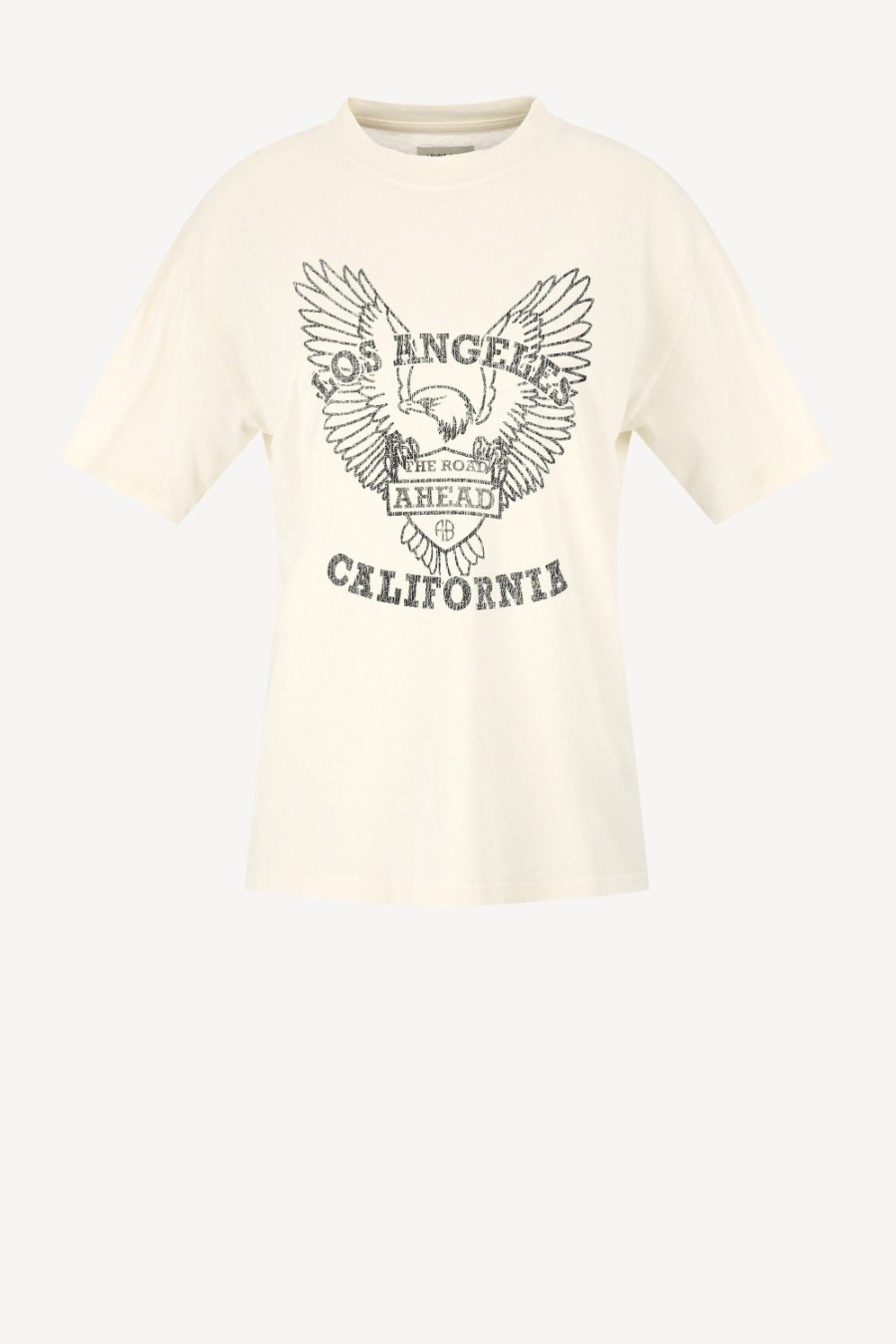 Vetements Anine Bing | T-Shirt Milo En Blanc Casse