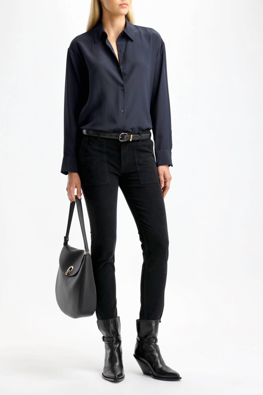 Vetements Nili Lotan | Blouse Julien En Marine Fonce