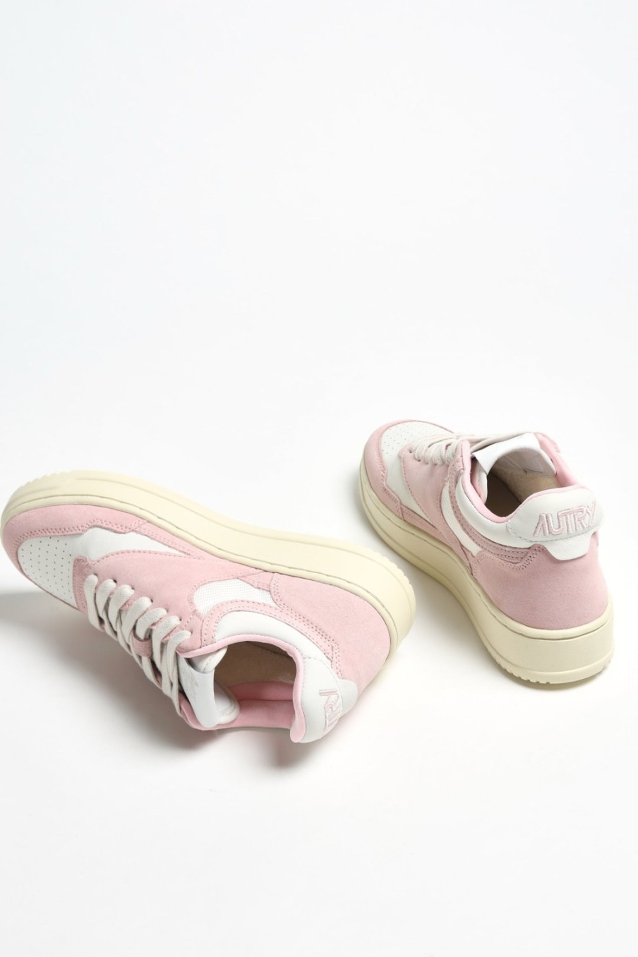 Chaussures Autry | Baskets Open Mid En Rose Academie