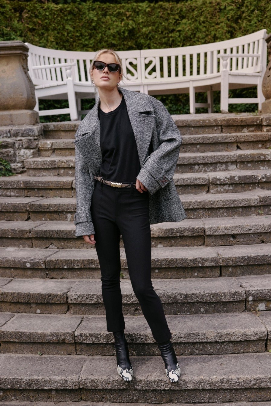 Vetements Victoria Beckham | Caban En Noir Et Blanc