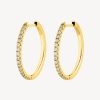 Bijoux Nina Kastens Jewelry | Hoops Diamond En Or Jaune