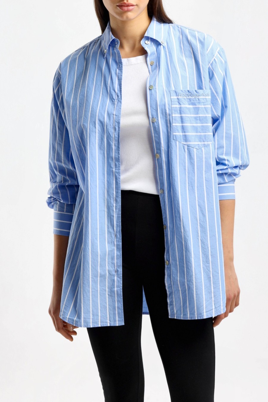 Vetements H2O Fagerholt | Blouse Box A Rayures Bleues