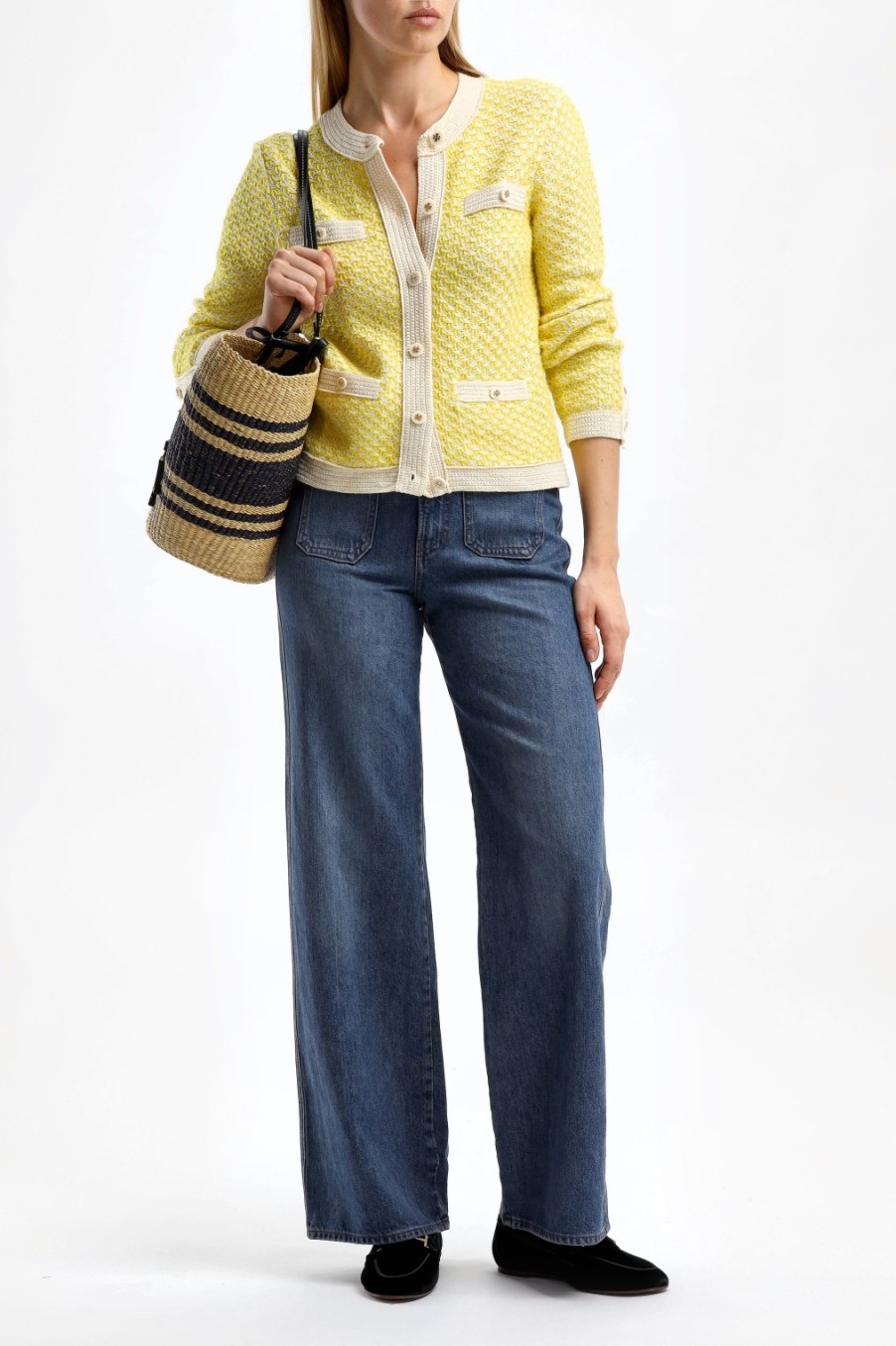 Vetements Tory Burch | Cardigan Kendra En Jaune/Francais
