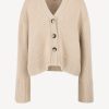 Vetements Allude | Cardigan Boxy En Beige Clair
