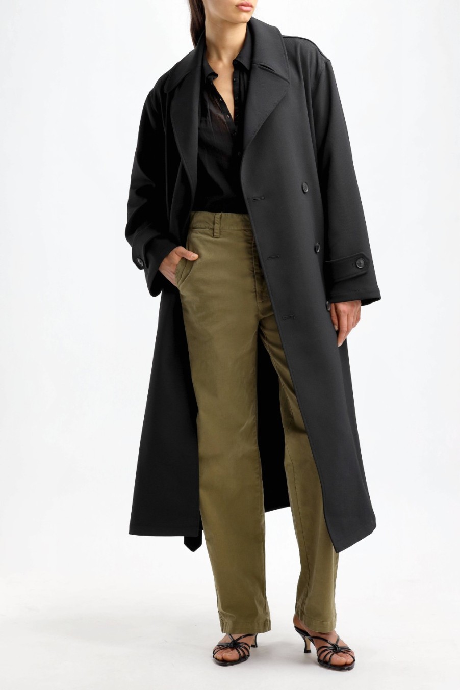 Vetements Nili Lotan | Trench-Coat Louis En Noir