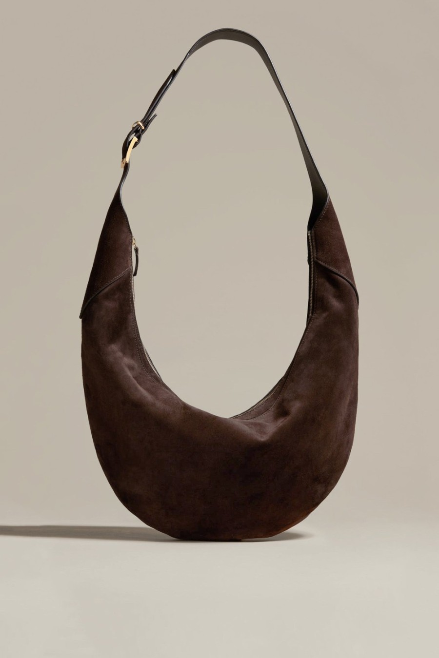Sacs Khaite | Sac August Hobo En Daim Cafe