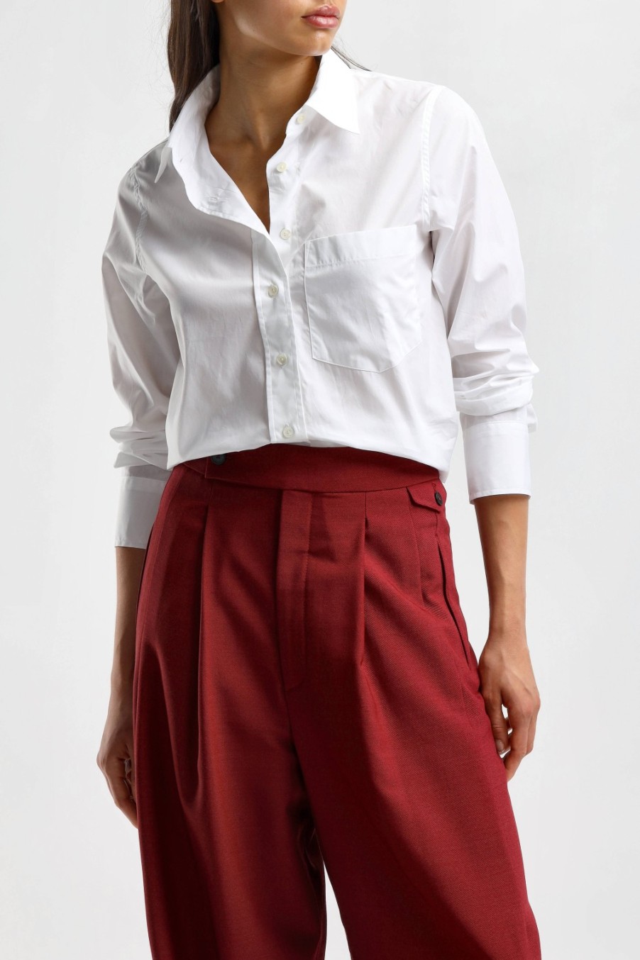 Vetements Closed | Blouse Cropped En Blanc