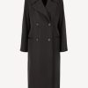 Vetements Toteme | Manteau Long Fluid En Noir