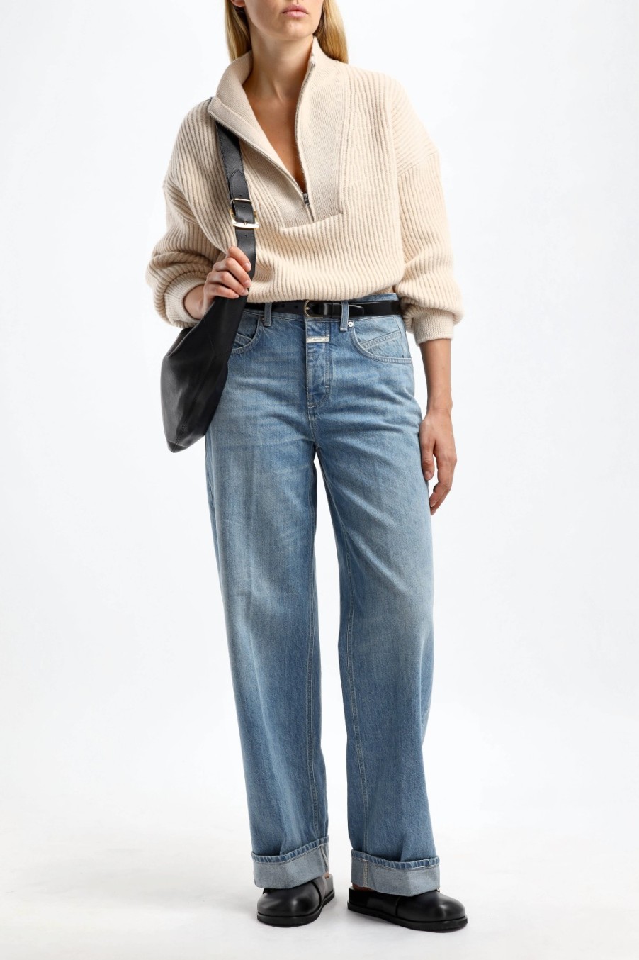 Vetements Closed | Jeans Nikka Cropped En Bleu Moyen