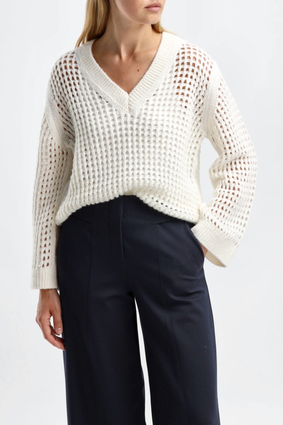 Vetements Dorothee Schumacher | Pull Airiness En Blanc Orchidee