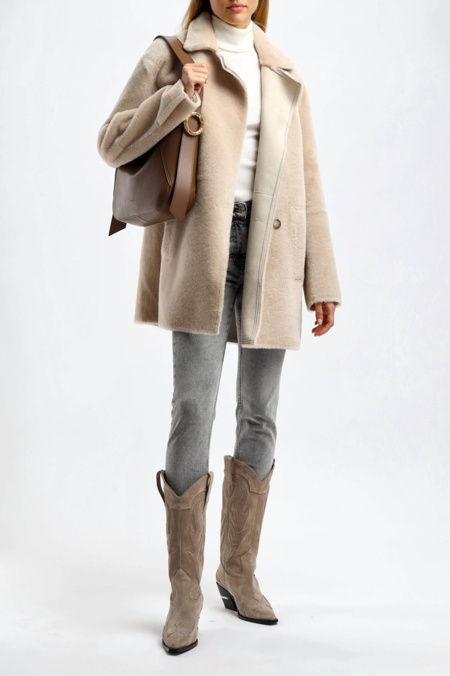 Vetements Jadia | Manteau Court Celia En Creme