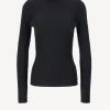 Vetements Allude | Fin Pull A Col Roule Noir