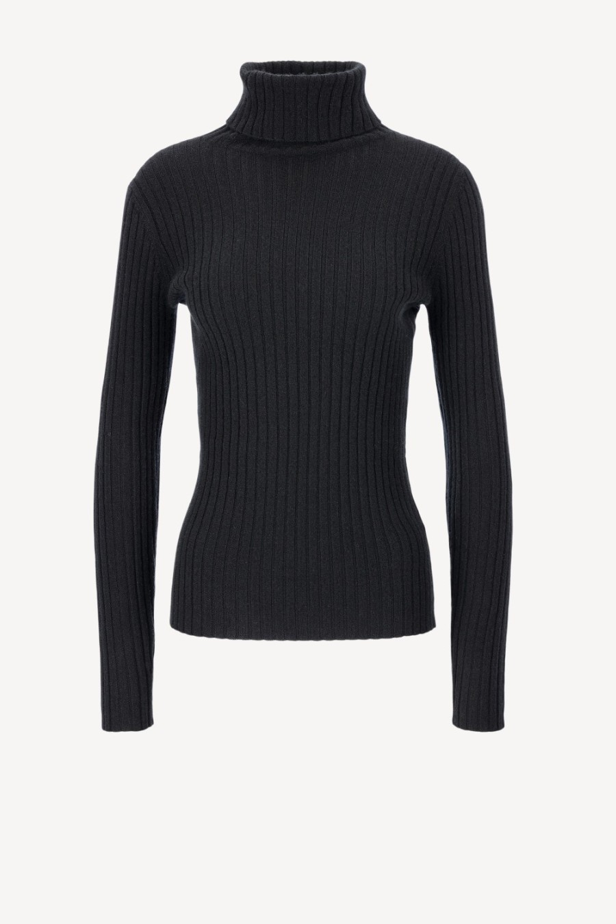 Vetements Allude | Fin Pull A Col Roule Noir