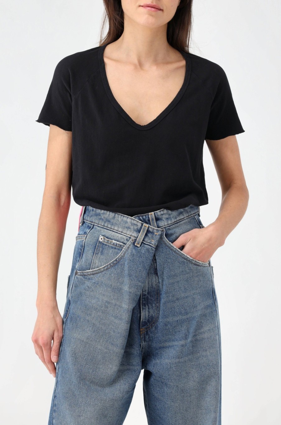 Vetements James Perse | T-Shirt Soft Raglan En Noir
