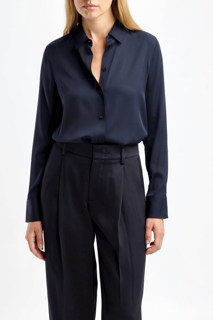 Vetements Vince | Chemisier Slim Fitted In Coastal Blue
