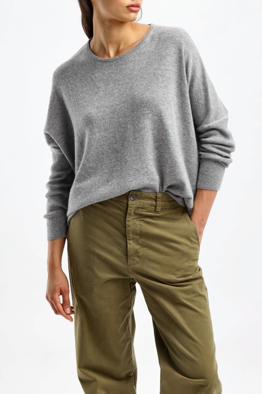 Vetements Allude | Pull Oversized Gris