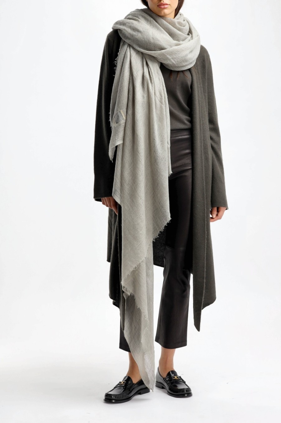 Vetements Frenckenberger | Cardigan Long Cross In Noir Olive