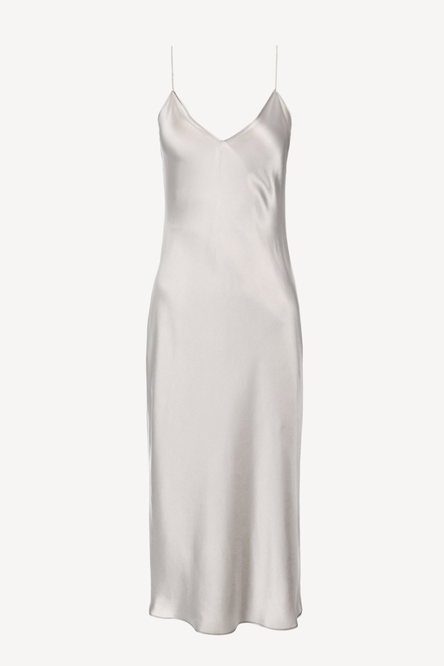 Vetements Nili Lotan | Robe Midi Cami En Gris Tempete