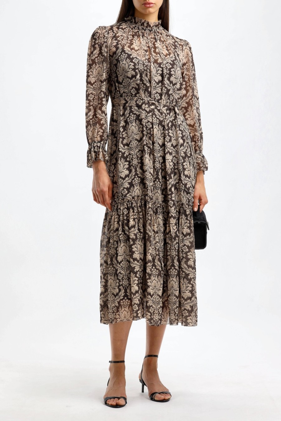 Vetements Zimmermann | Robe Lantern En Damas Noir