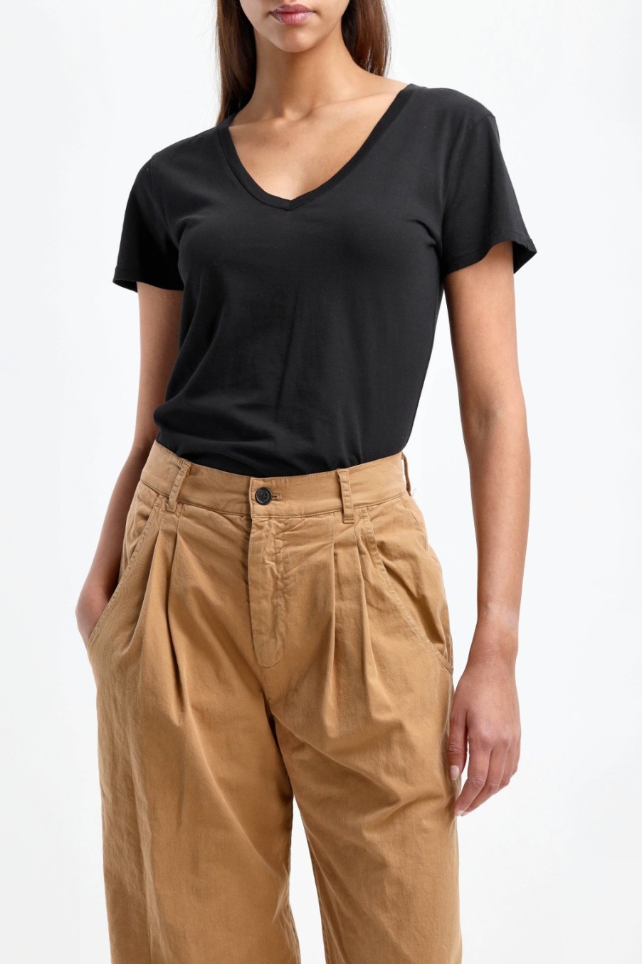 Vetements Nili Lotan | T-Shirt Carol En Noir De Jais