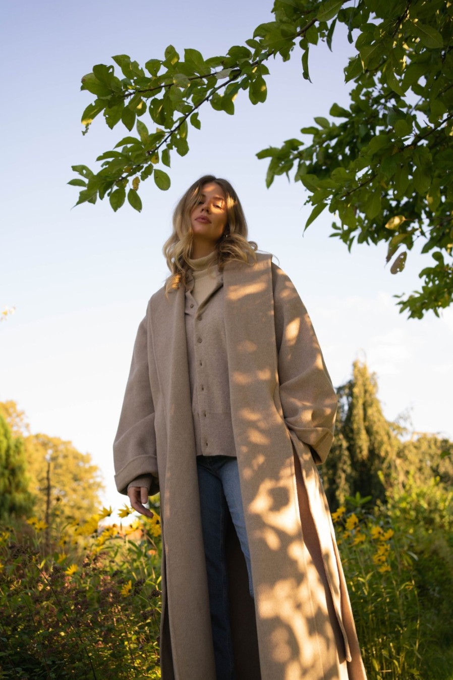Vetements by Malene Birger | Manteau Trullem Dans Grey Brown Melange