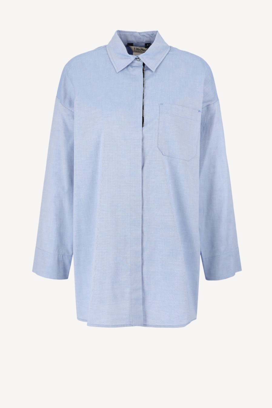 Vetements S Max Mara | Blouse Sylvie Oxford En Bleu Azur