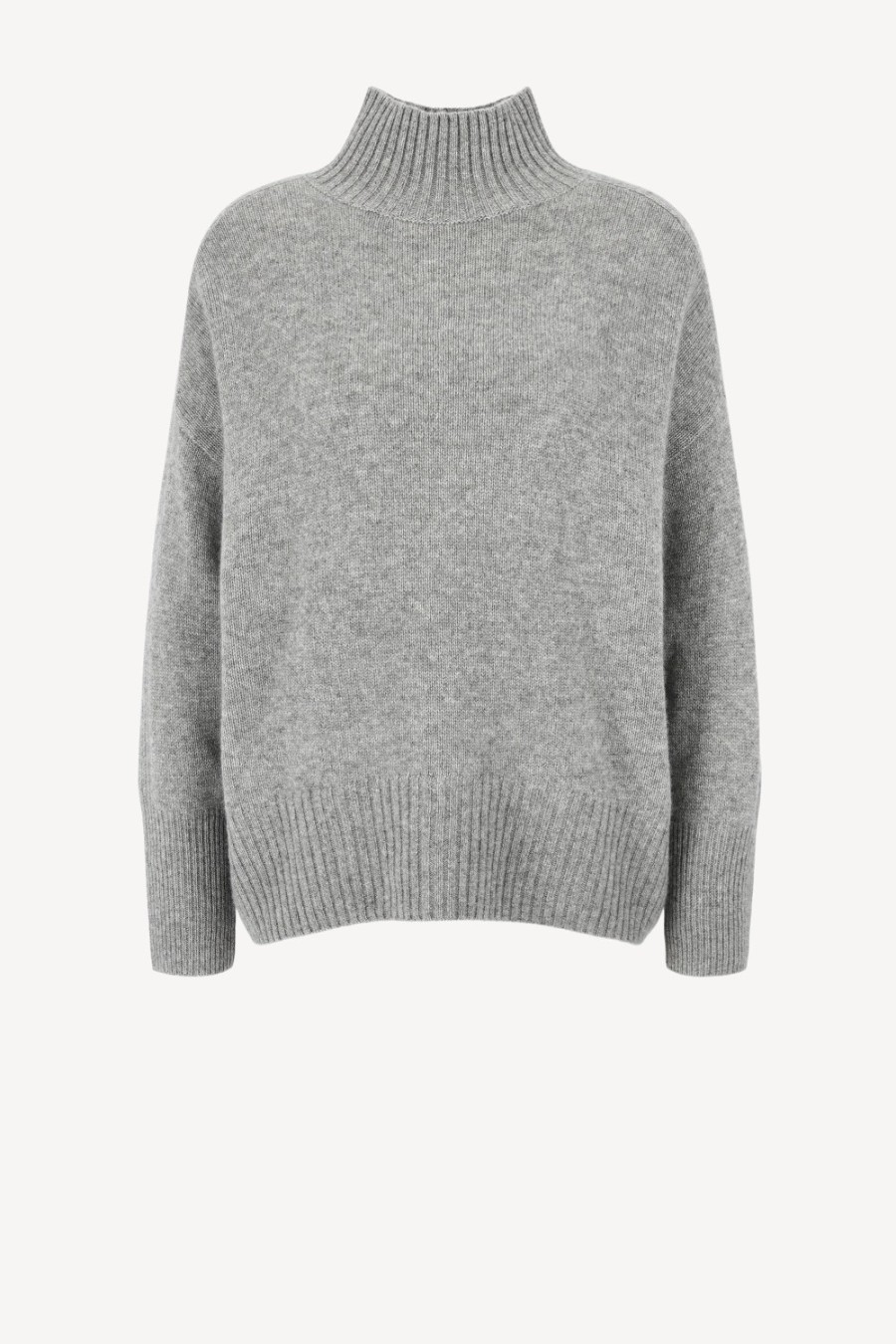Vetements Allude | Pull A Col Roule Oversized En Gris