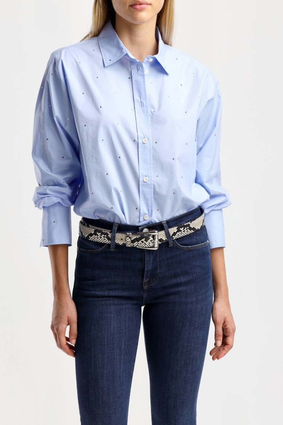 Vetements Frame | Blouse The Oversized En Chambray