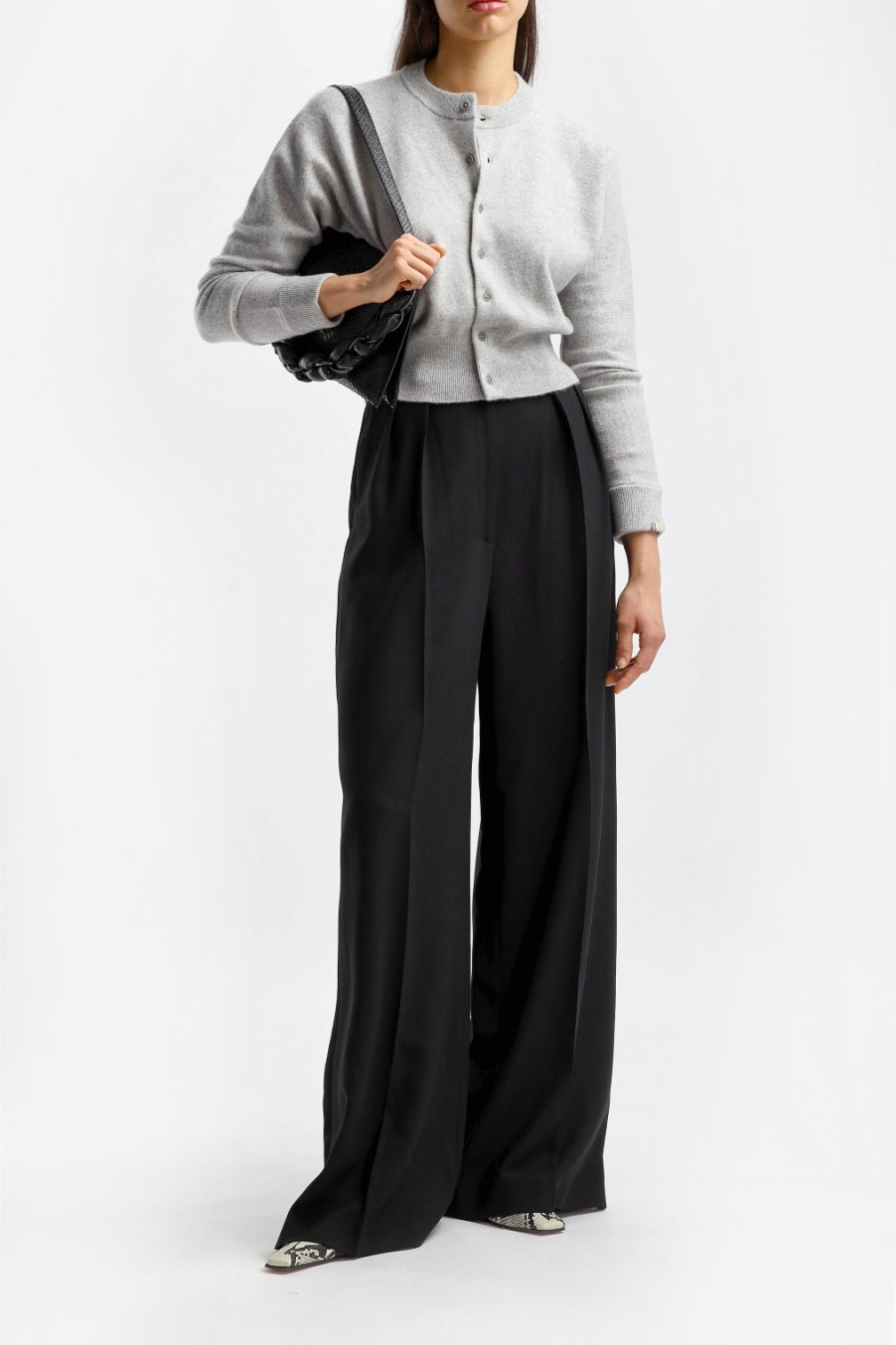 Vetements Extreme Cashmere | Cardigan Blouson N° 257 En Gris