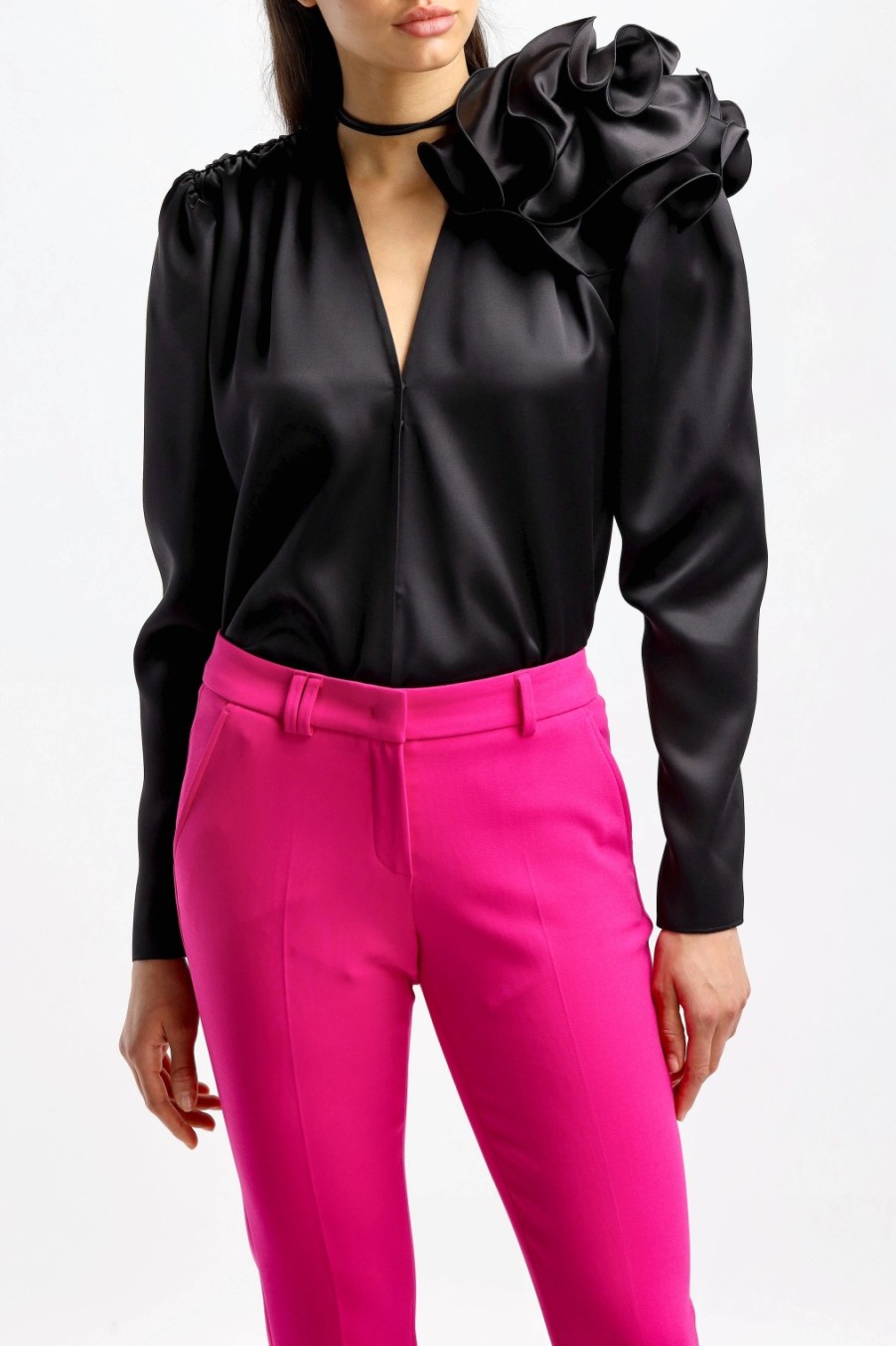 Vetements Magda Butrym | Blouse Flower En Noir