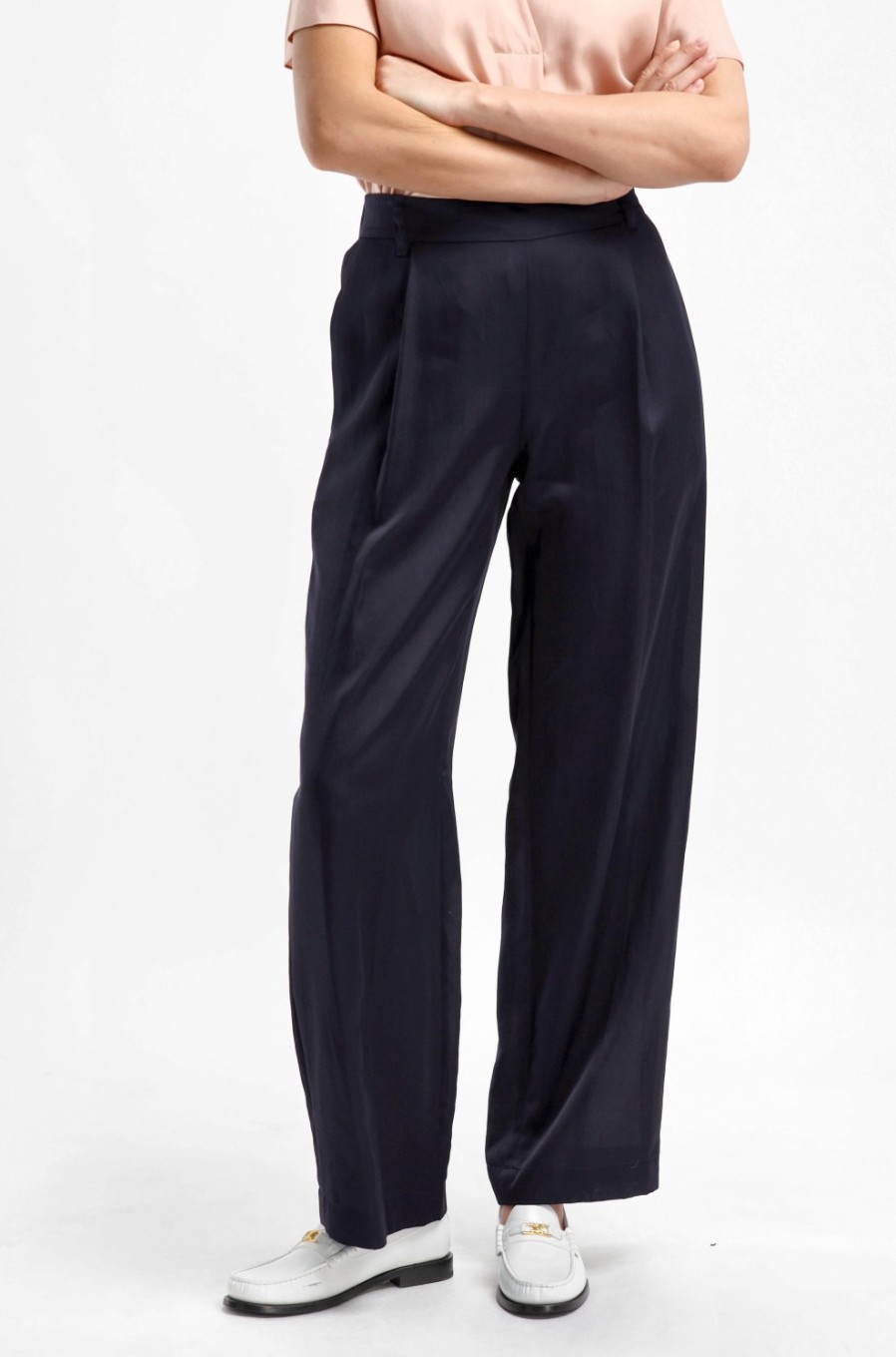 Vetements Vince | Pantalon Pull On En Bleu Marine
