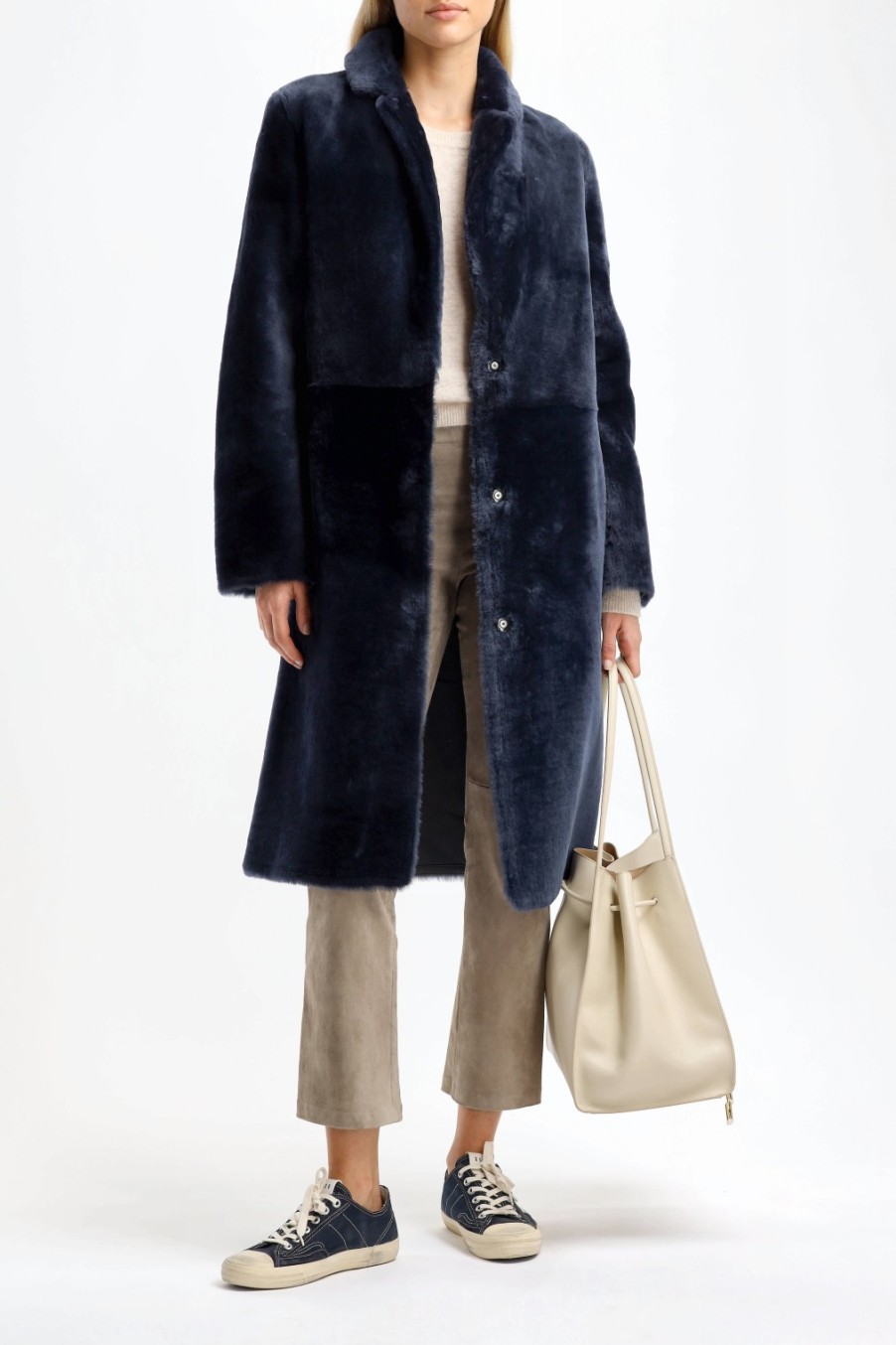 Vetements Yves Salomon | Manteau Reversible En Pacific
