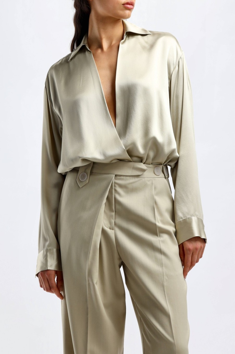 Vetements Christopher Esber | Blouse En Soie Springs In Putty