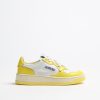 Chaussures Autry | Baskets Bicolor Up En Blanc/Jaune