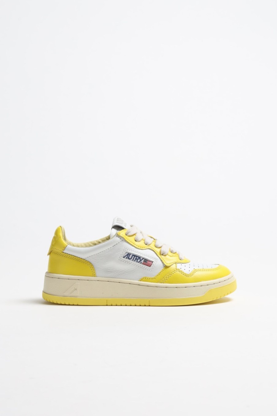 Chaussures Autry | Baskets Bicolor Up En Blanc/Jaune