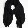 Accessoires Frenckenberger | Echarpe Big Mono En Noir