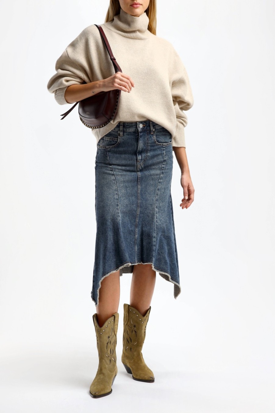 Vetements Isabel Marant | Jupe Nyda En Bleu Fonce