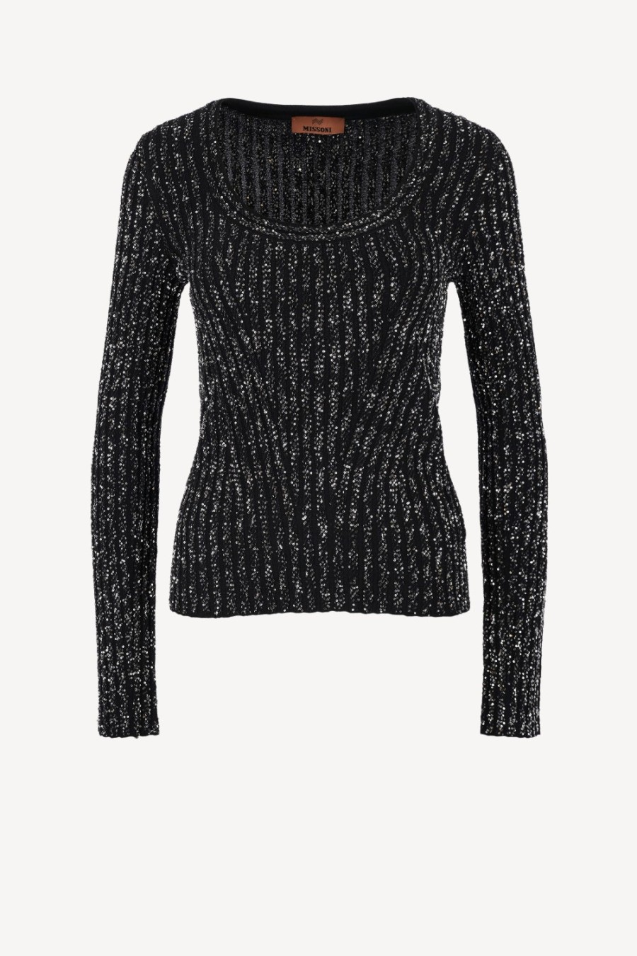 Vetements Missoni | Pull Ras Du Cou Noir/Argente
