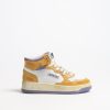 Chaussures Autry | Baskets Super Vintage Mid En Jaune/Violet