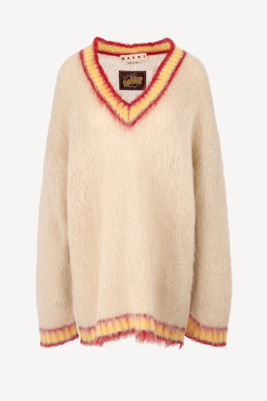 Vetements Marni | Pull Avec Col En V En Tan