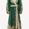 Vetements Zimmermann | Robe Portefeuille En Emeraude/Paisley