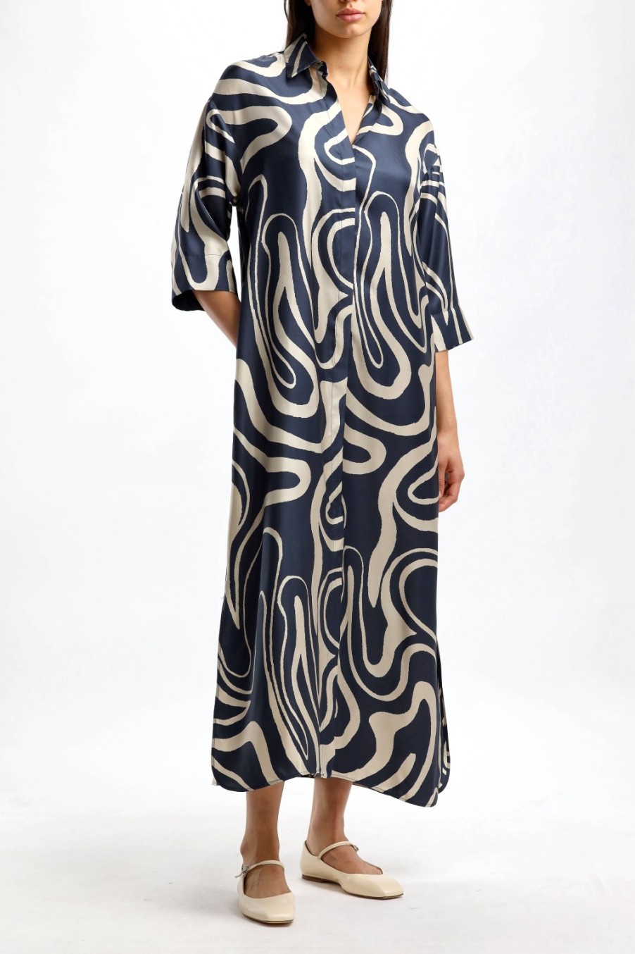 Vetements S Max Mara | Robe Garonna En Bleu Nuit