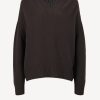 Vetements Allude | Pull Brun Avec Col En V