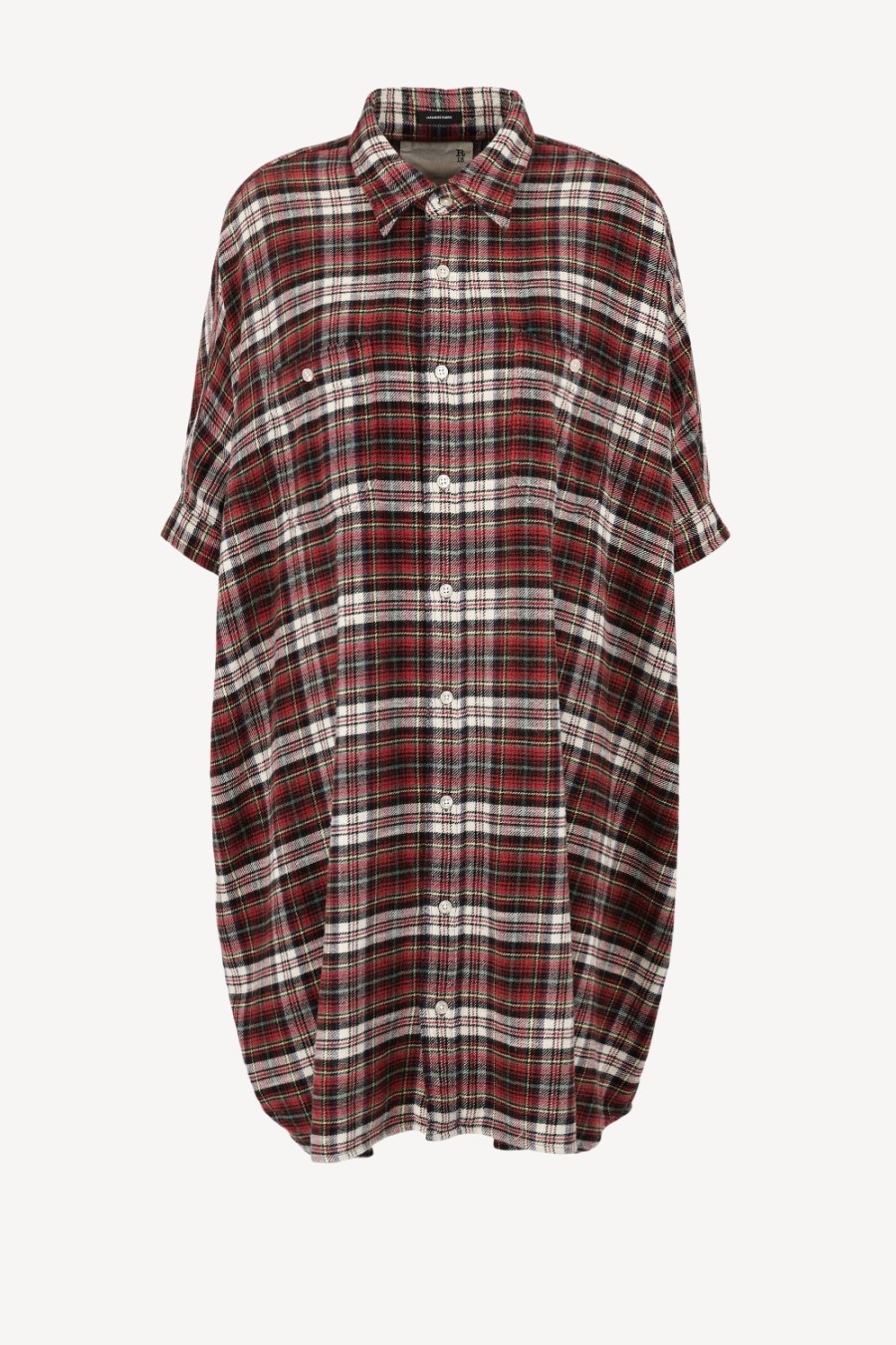 Vetements R13 | Robe Boxy Plaid En Rouge/Ecru