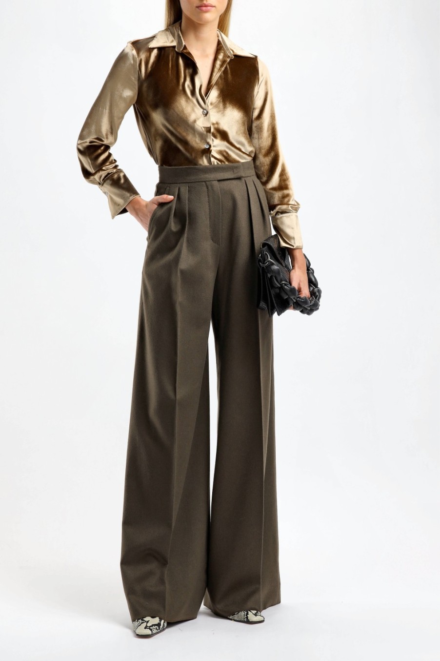 Vetements Max Mara | Pantalon Werther En Kaki