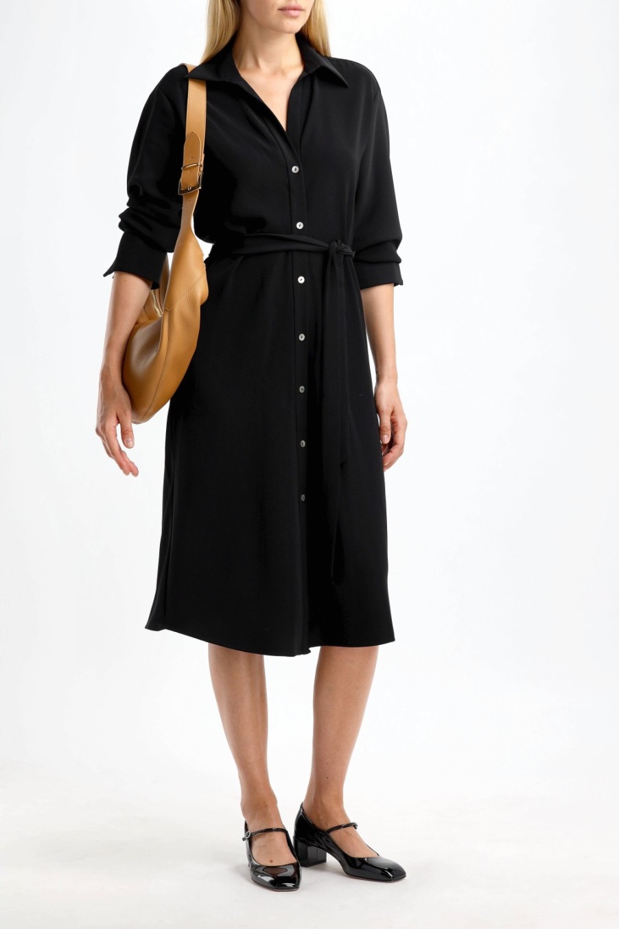 Vetements Vince | Robe Chemisier Noire