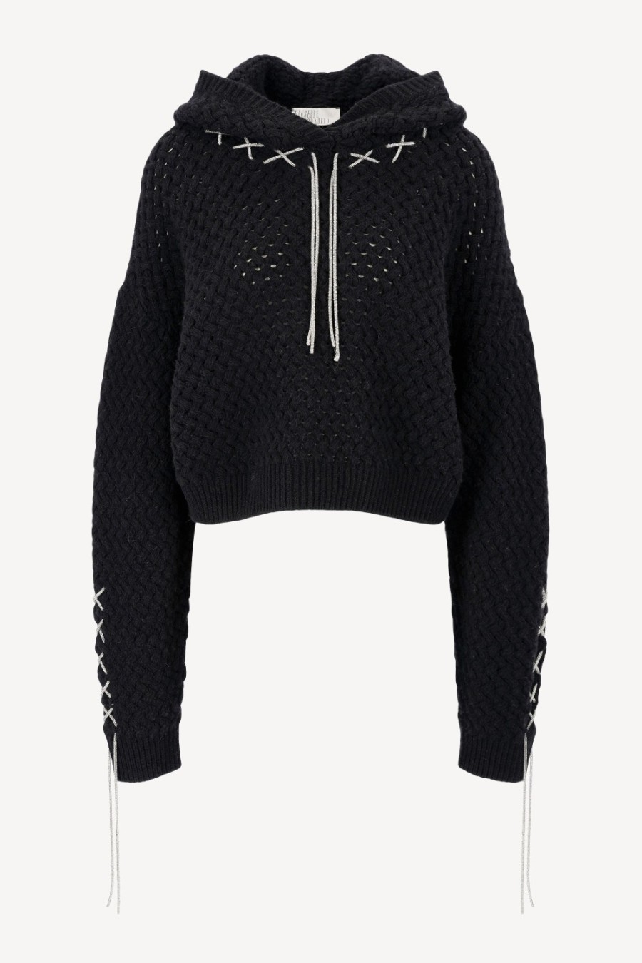 Vetements Giuseppe Di Morabito | Pull Aran En Noir